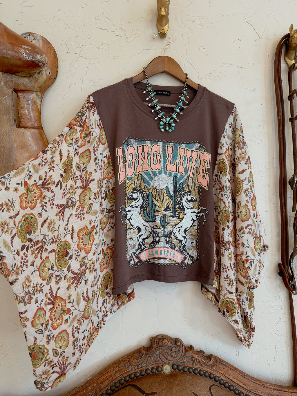 Long Live Cowgirls Floral Top