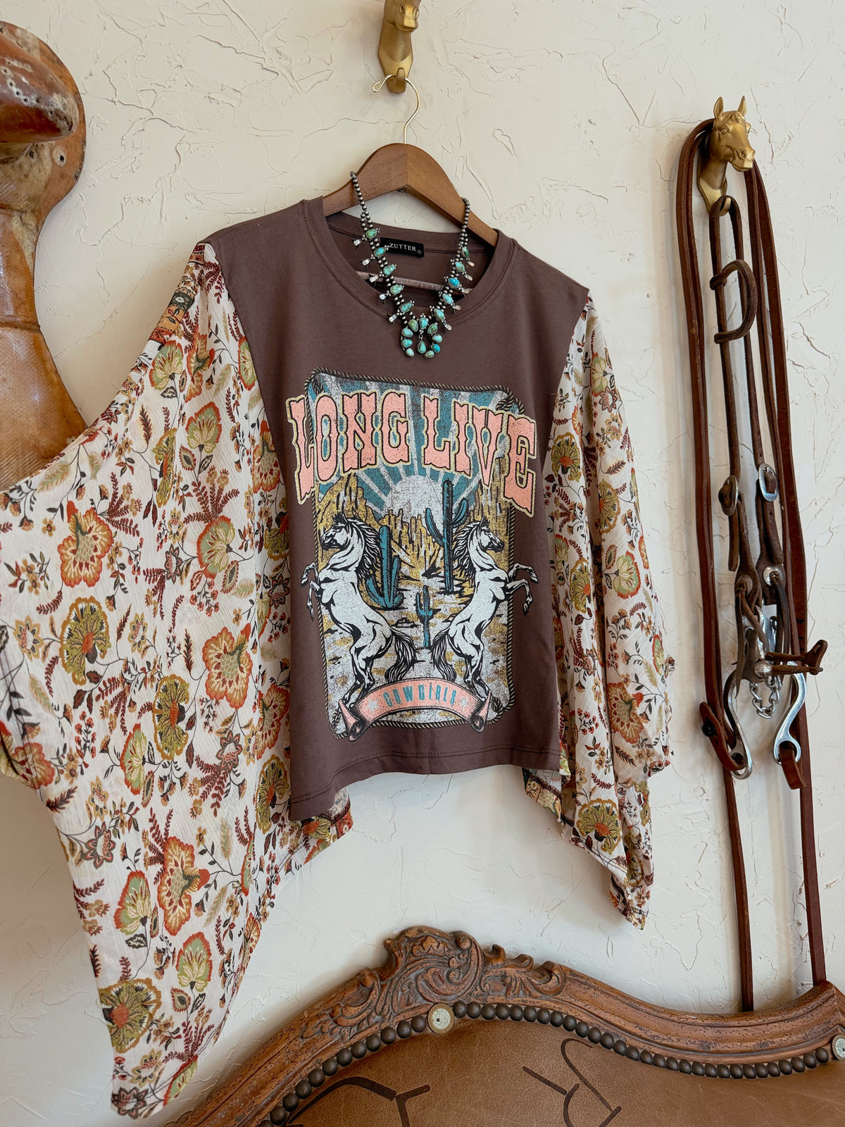 Long Live Cowgirls Floral Top
