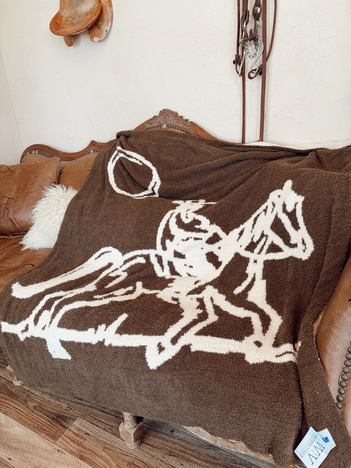 Cowboy Drifter Reversible Throw Blanket