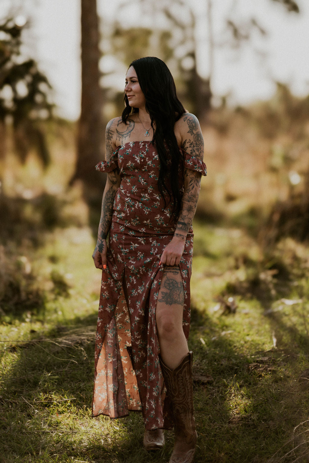 Floral Desert Maxi Dress