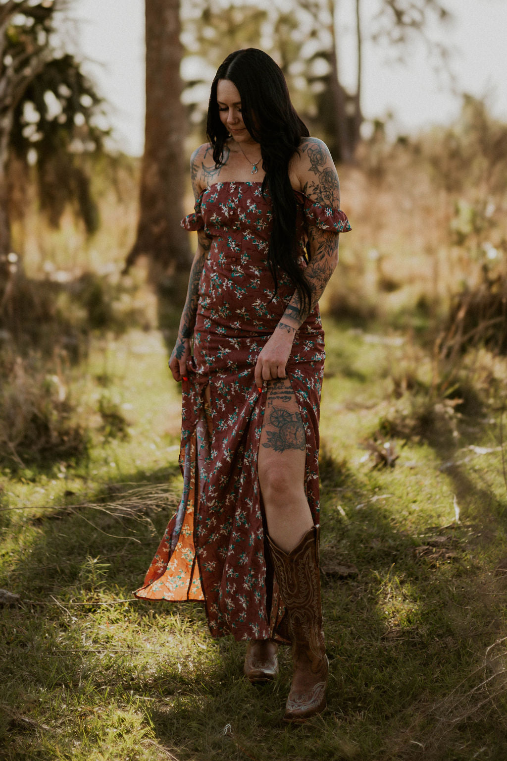 Floral Desert Maxi Dress
