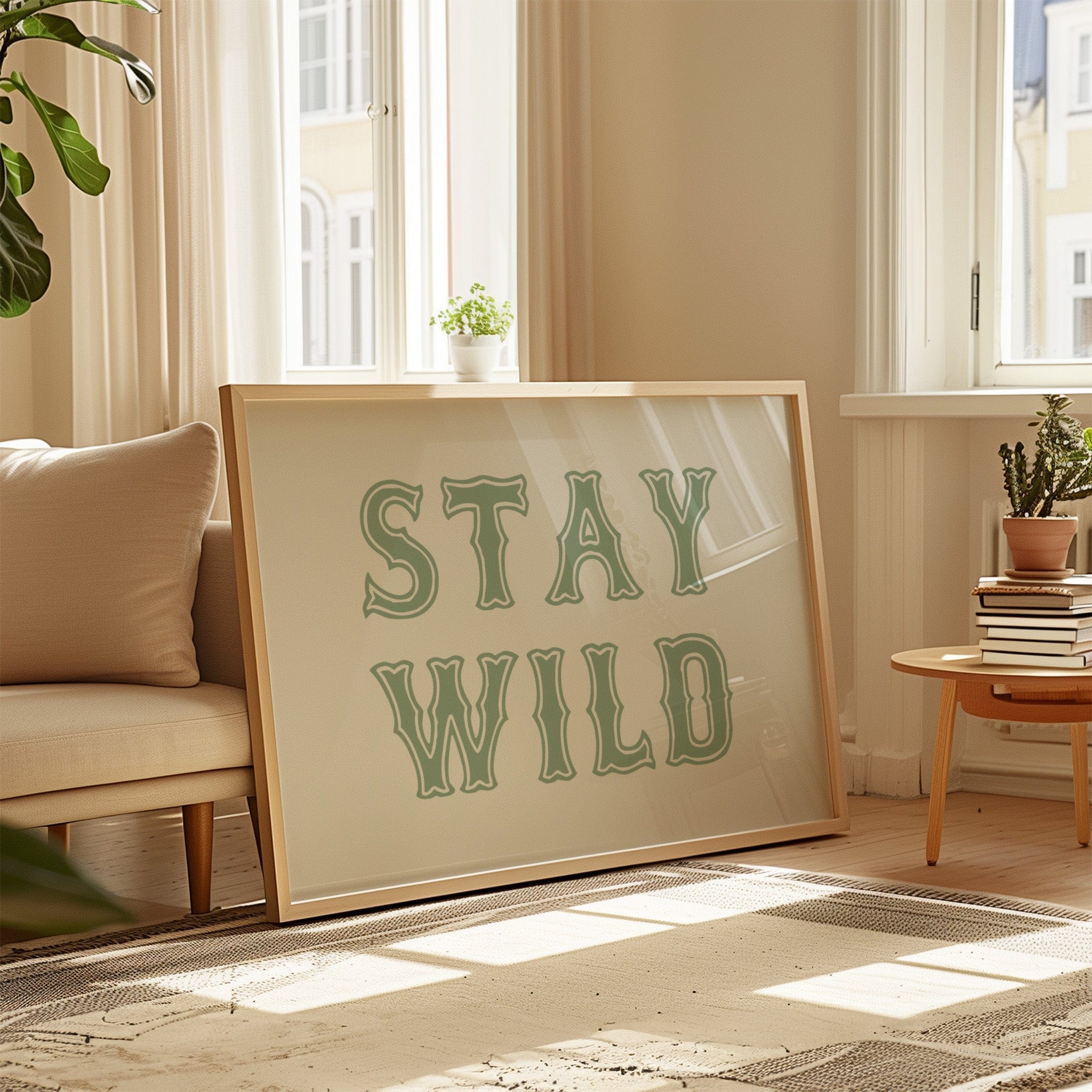 Stay Wild – Western Typography Wall Art Print