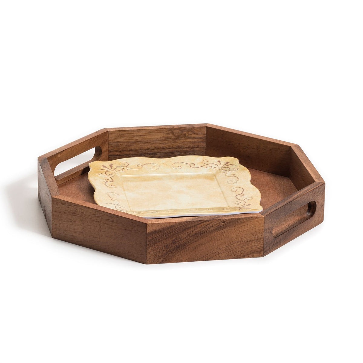 Acacia Octagon Serving Tray