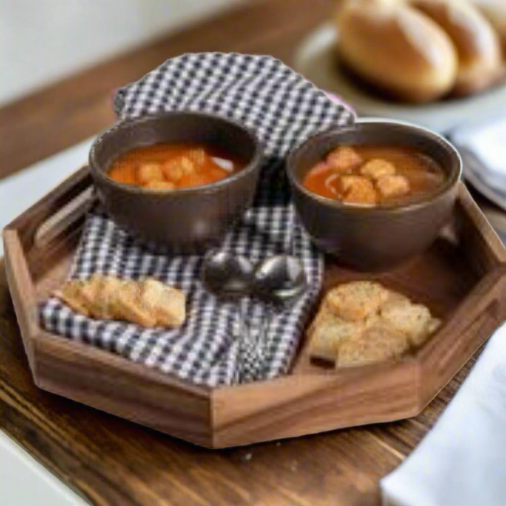 Acacia Octagon Serving Tray