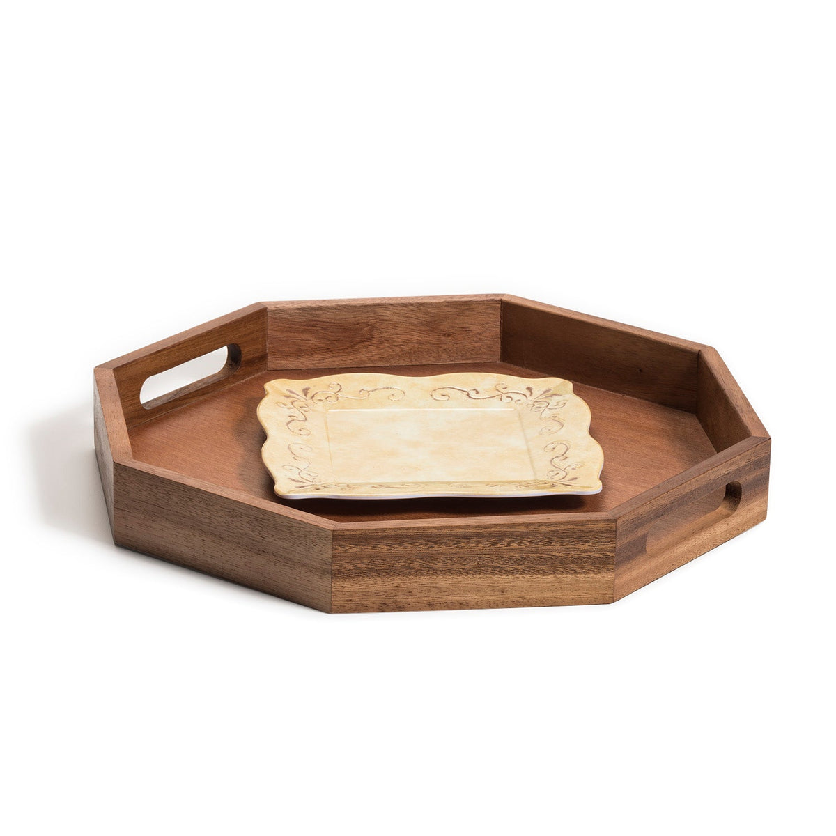 Acacia Octagon Serving Tray