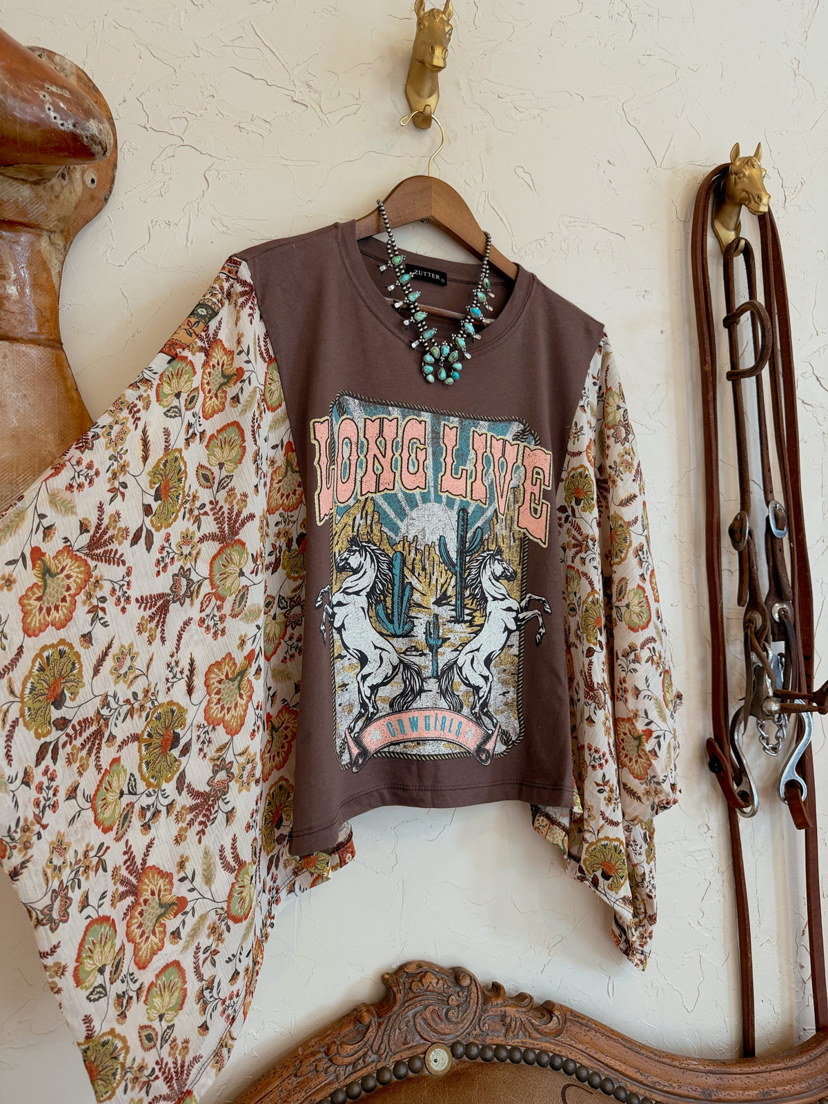 Long Live Cowgirls Floral Top