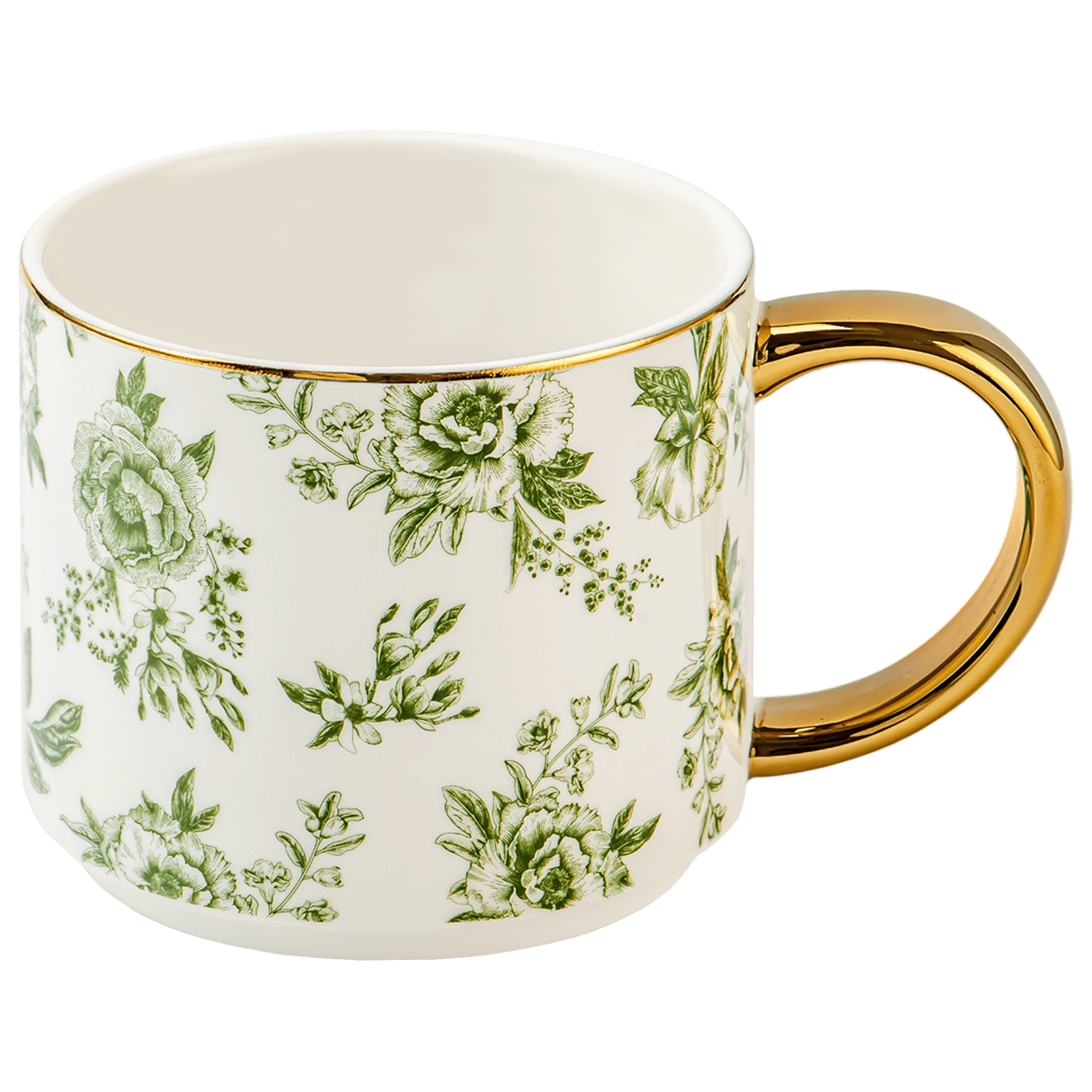 Green Delft 14 oz Coffee Mug
