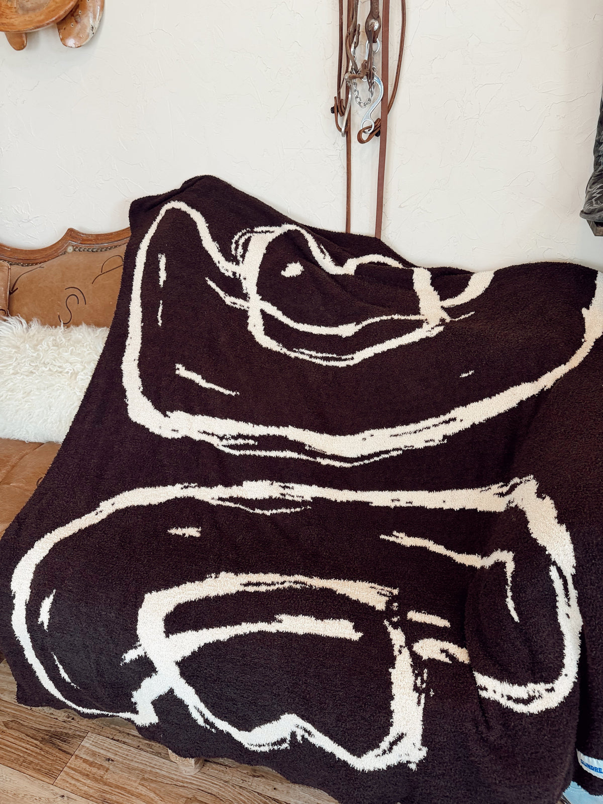 Cowboy Hat Reversible Throw Blanket