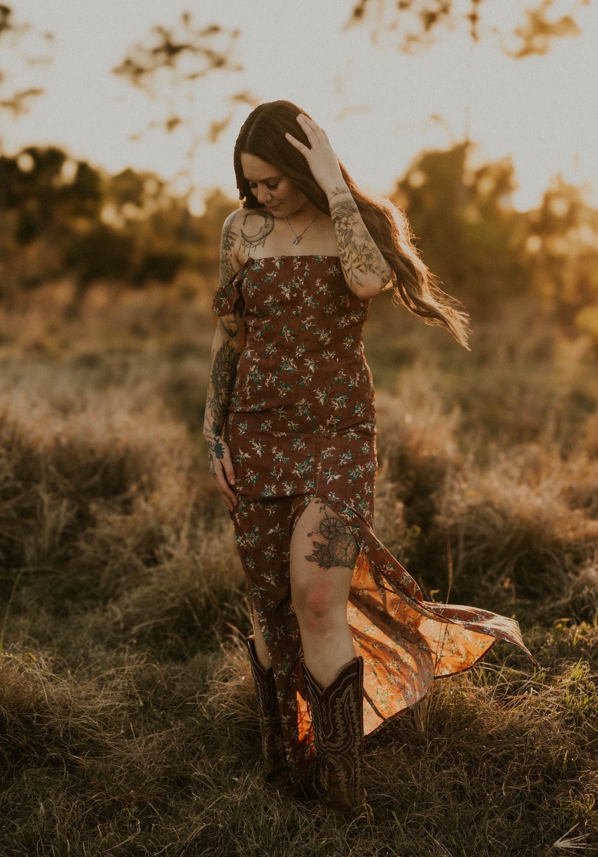 Floral Desert Maxi Dress