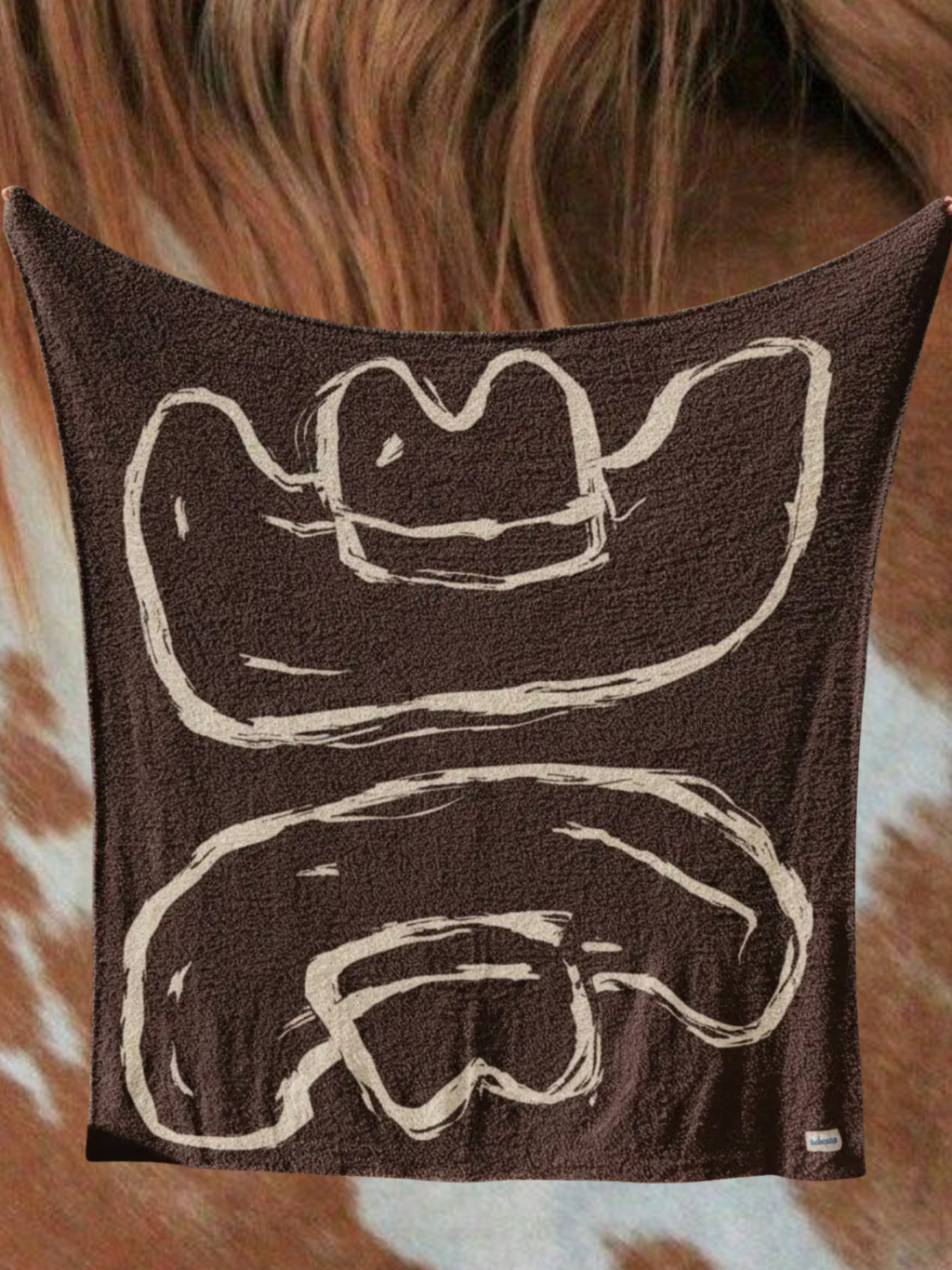 Cowboy Hat Reversible Throw Blanket