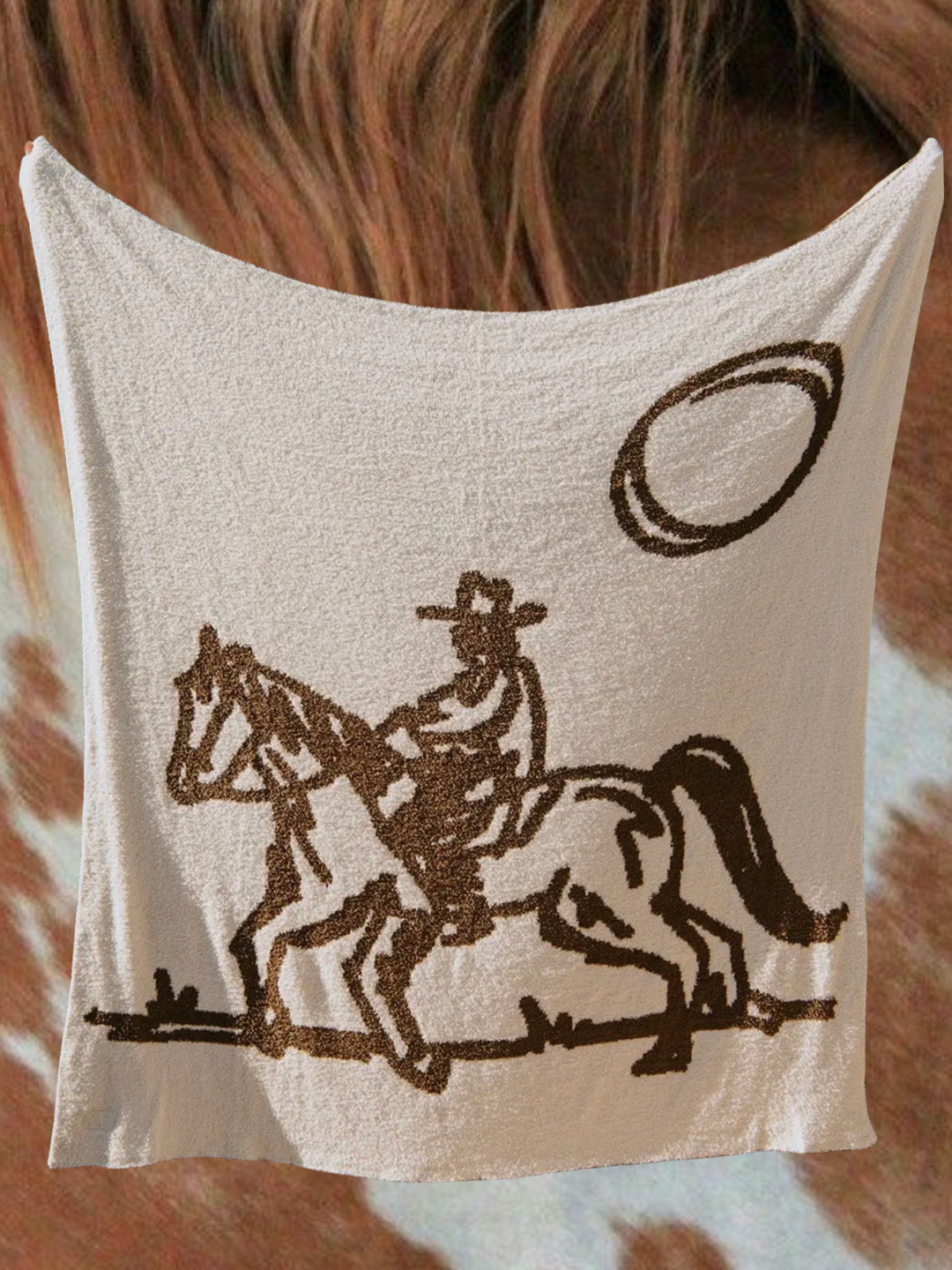 Cowboy Drifter Reversible Throw Blanket