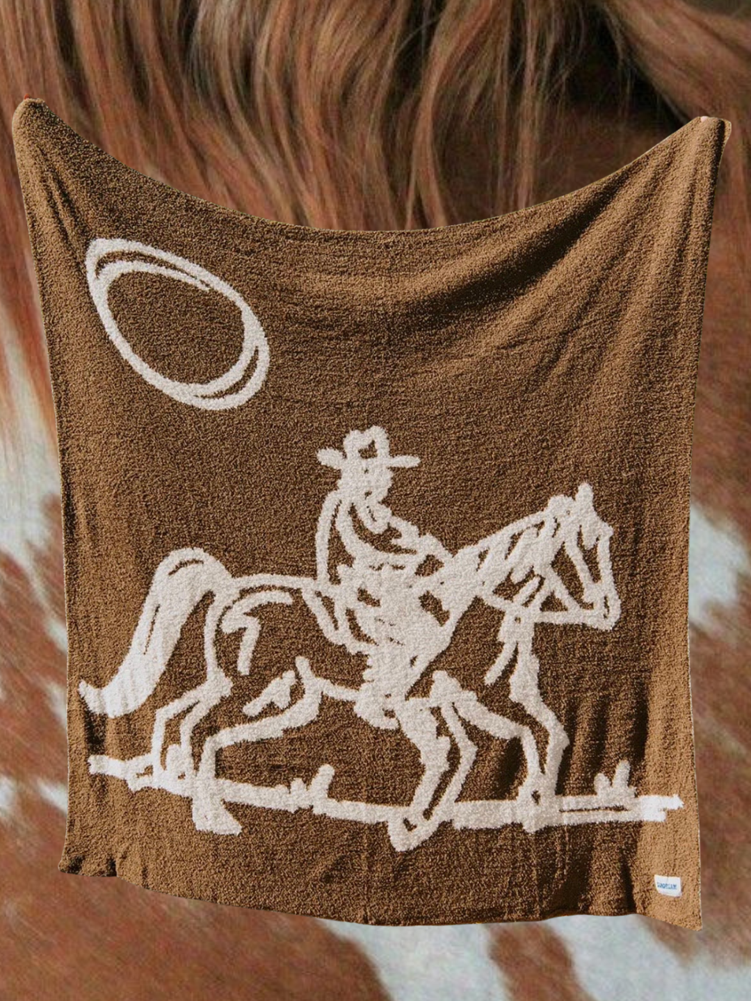 Cowboy Drifter Reversible Throw Blanket