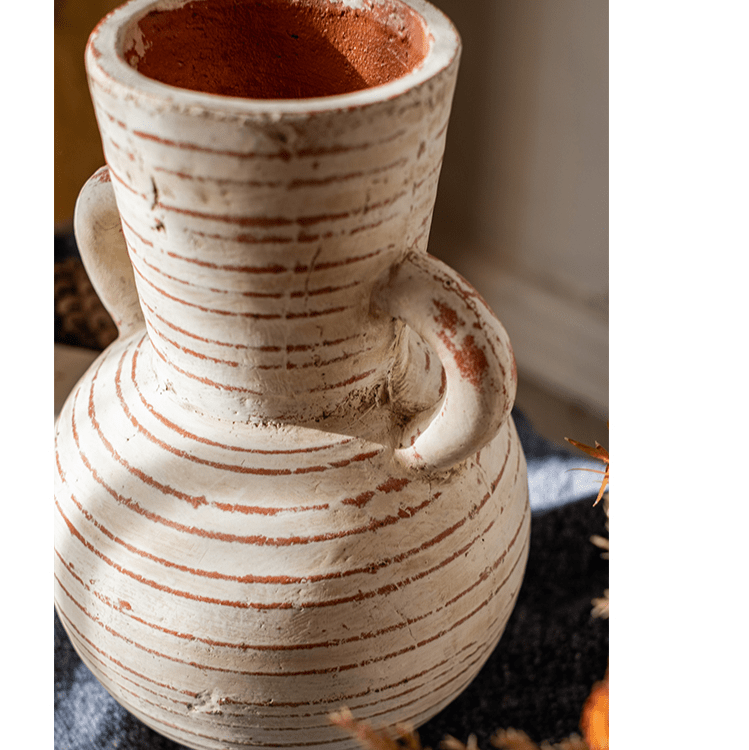 Weathered Terracotta Handled Planter & Vase