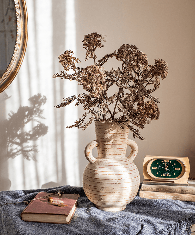 Weathered Terracotta Handled Planter & Vase