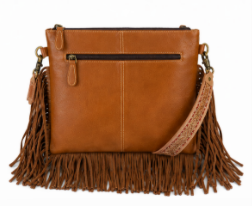 Jackpot 777 Cowhide Fringe Crossbody Purse