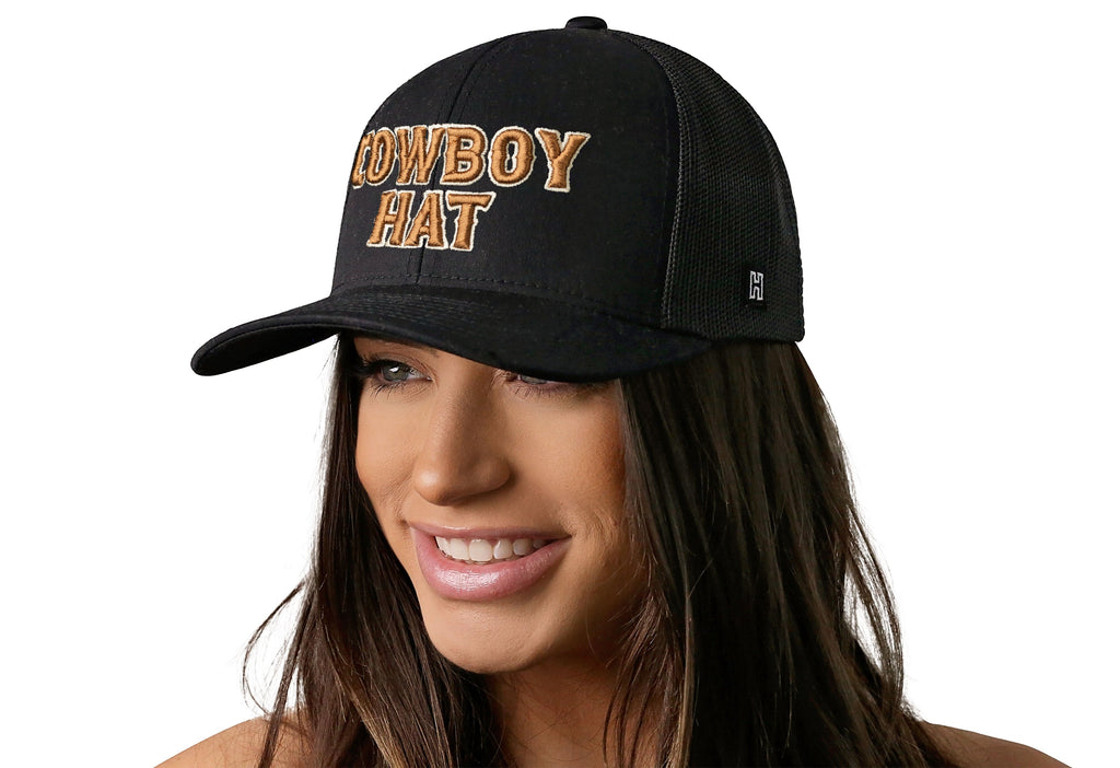 Cowboy Hat Embroidered Trucker Hat