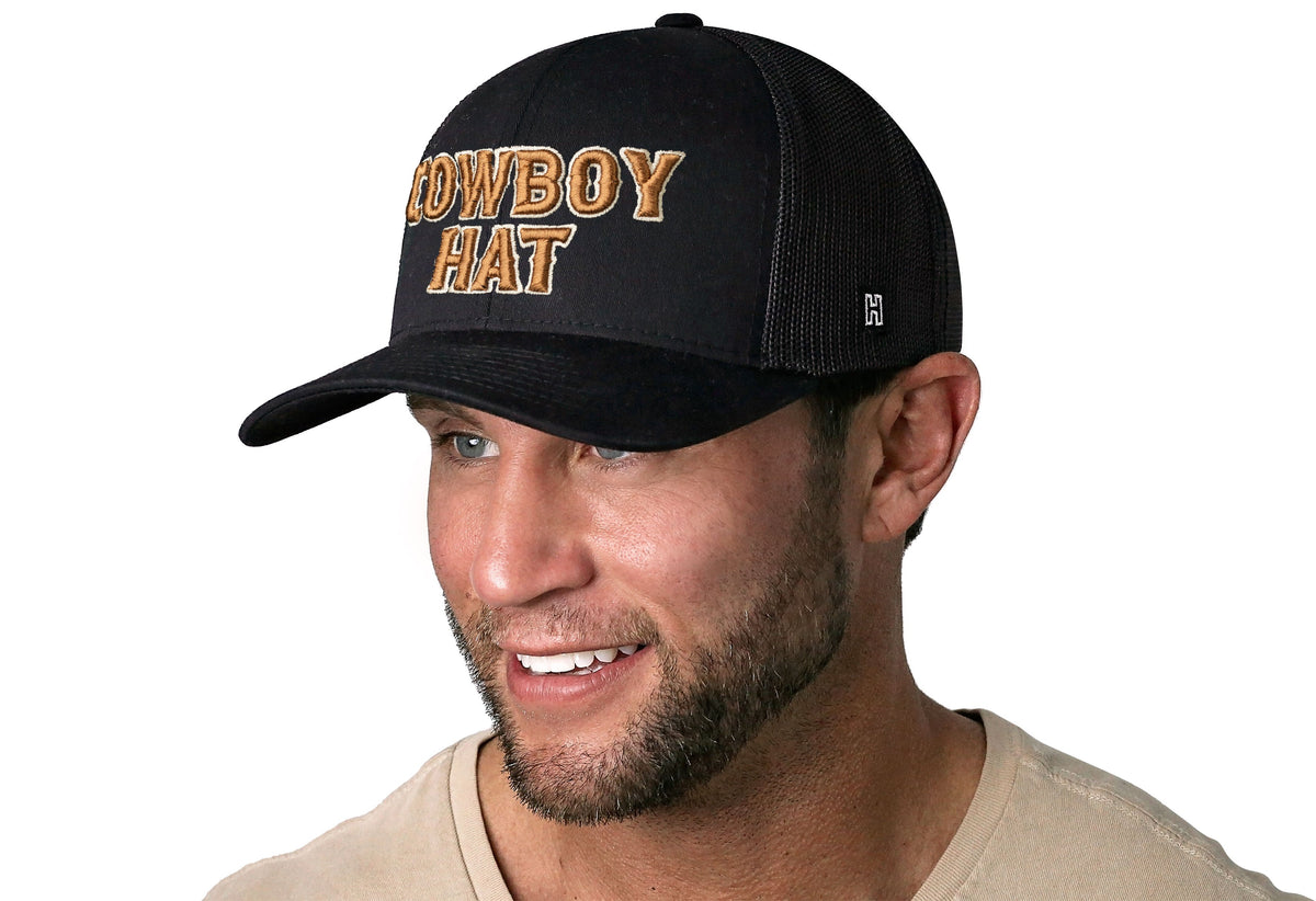 Cowboy Hat Embroidered Trucker Hat