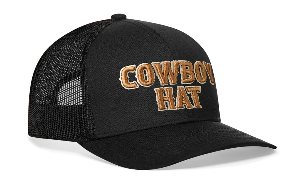 Cowboy Hat Embroidered Trucker Hat