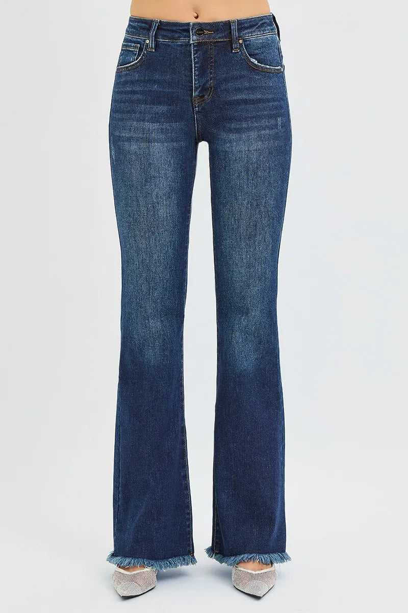 RISEN Tummy Control Mid Rise Flare Jeans